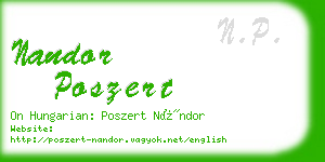 nandor poszert business card